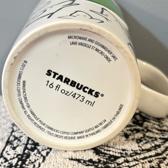 Starbucks 2015 Doodle Dogs Sketch Tennis Ball Coffee Mug - Picture 5 of 5